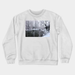 A snowy day at the park Crewneck Sweatshirt